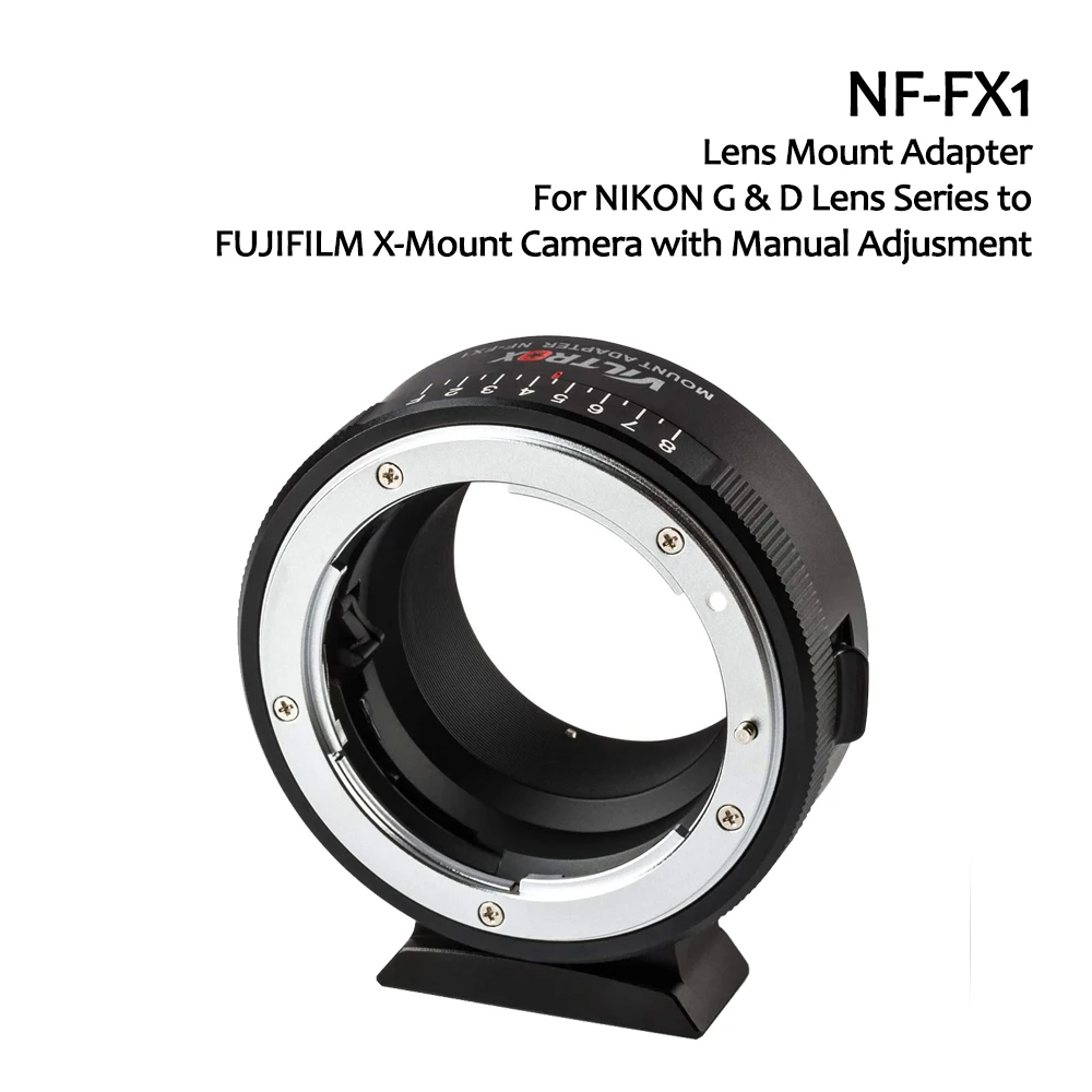 Viltrox NF-FX1 Camera Lens Adapter Adjustable Aperture Ring for Nikon G&D Lens to Fujifilm X Mount Camera X-T2 X-T20 X-E3 X-A20