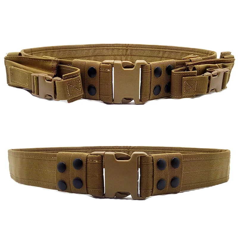 Tactical Belt Combat Airsoft Military Molle Belt Outdoor Adjustable Waist Belts With Magazine Pouches Buckle Hook Loop Waistband