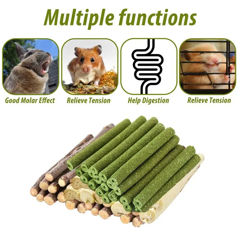 100/200g Dry Branch Pet Molar Sticks Hamster Gnawing Sweet Bamboo Golden Bear Rabbit Grass Stick Snack Molar Stick