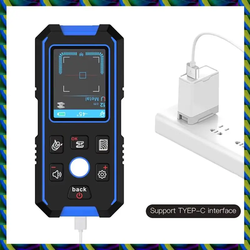 Ежедневный настенный металлоискатель NF-518, ЖК-дисплей с позиционирующим отверстием для живого кабеля переменного тока, провода, металлическая деревянная шпилька