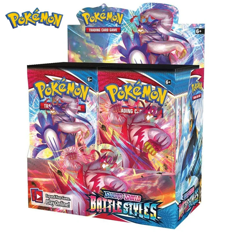 

Pokemon Cards 36 Bags/360Pcs Box Toys TCG: Sword & Shield Battle Styles Booster Bag Sealed Trading Card Game Christmas