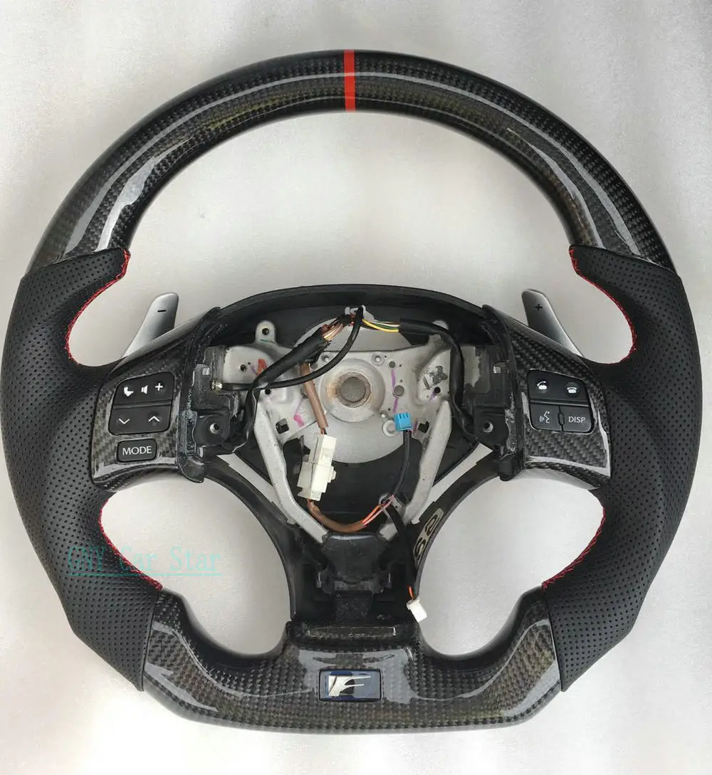 100% Real Carbon Fiber Steering Wheel For 2006-2011 Lexus IS ISF