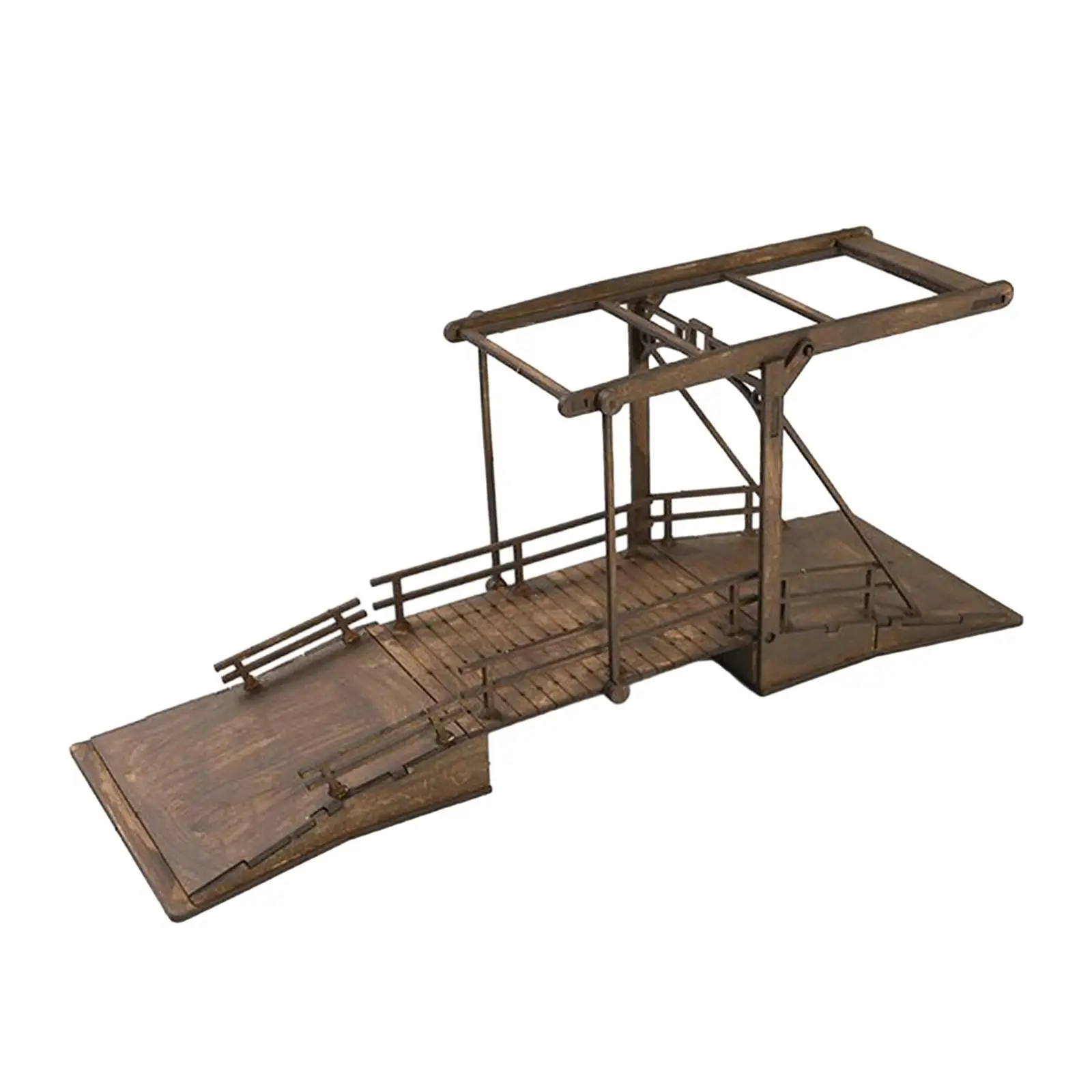 Miniature Bridge Construction Model 1 72 Scale Wood Building Puzzle for Armoured Reconnaissance Vehicle Collection Diorama