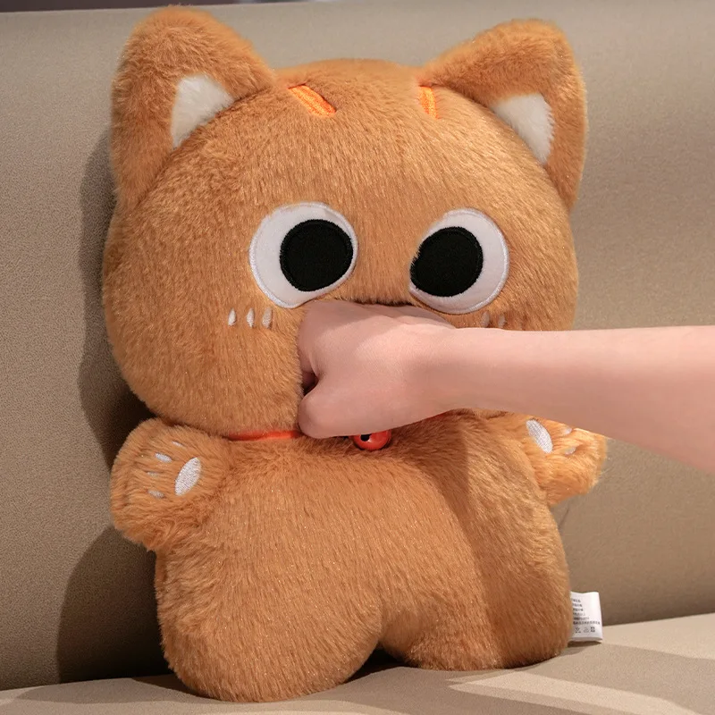 35 cm Kawaii Grote Ogen Zwarte Kat Knuffel Pop Zachte Knuffel Kat Kussen Verjaardagscadeau voor Kinderen Home decor