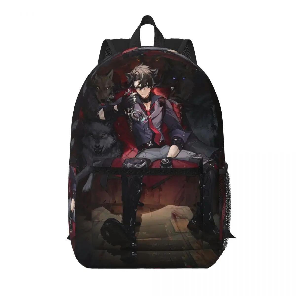 Genshin Impact Wriothesley Risley Student Backpack School Bag Hiking Travel Daypack for Men Women Bookbag Shoulder Bags