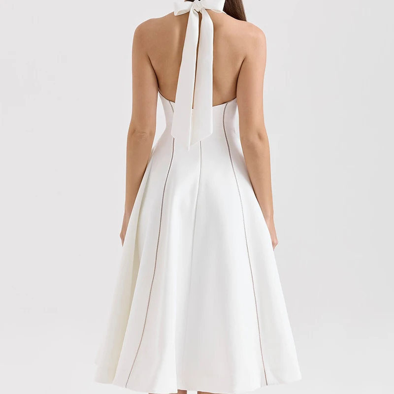 princess polly baby blue dress Calliope Backless Dress In White
