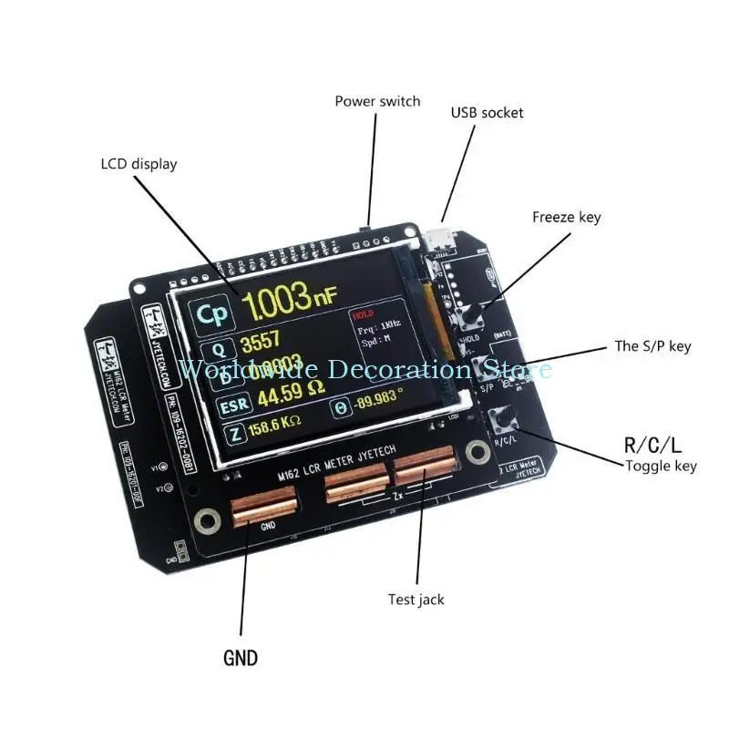 Q39B Dokładny tester pojemności M162 dla urządzeń elektronicznych Digital LCD Dokładne pomiary Digital LCD Ohm Resistance