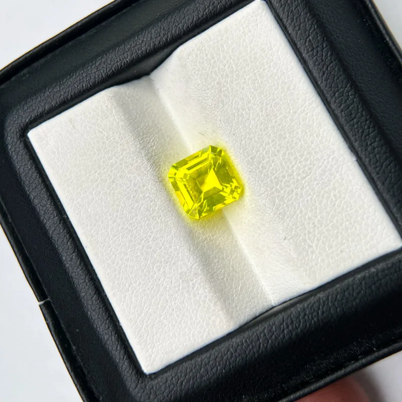 VANTJ Yttrium granato in alluminio YAG pietra preziosa sciolta Asscher Cut creato gemme colore giallo per la creazione di gioielli fai da te