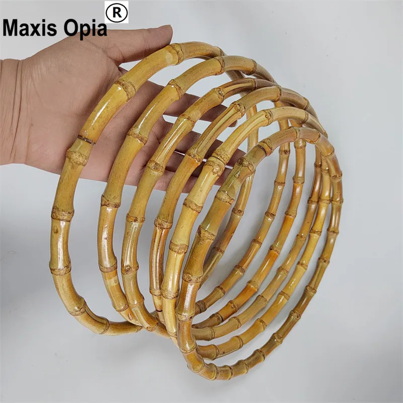 Very Big Large Size Nature Bamboo Purse Frame Handle Wholesale Nice Fashion Rattan Obag Bag Handle Bamboo Handbag Hanger Handle