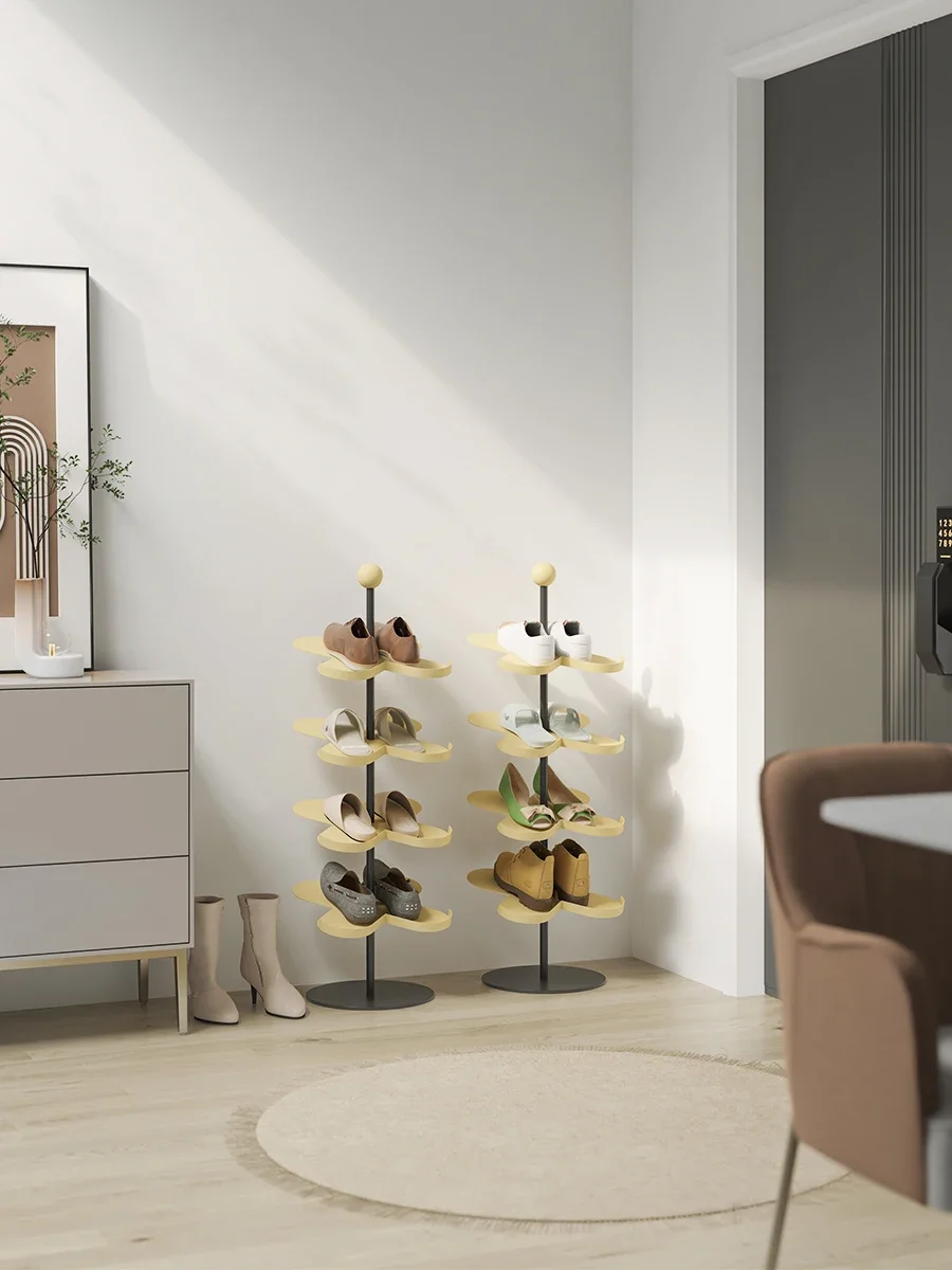 Gu De rotated simple shoe rack at home door multi-layer small narrow shoe cabinet dormitory door behind the shoe holder storage