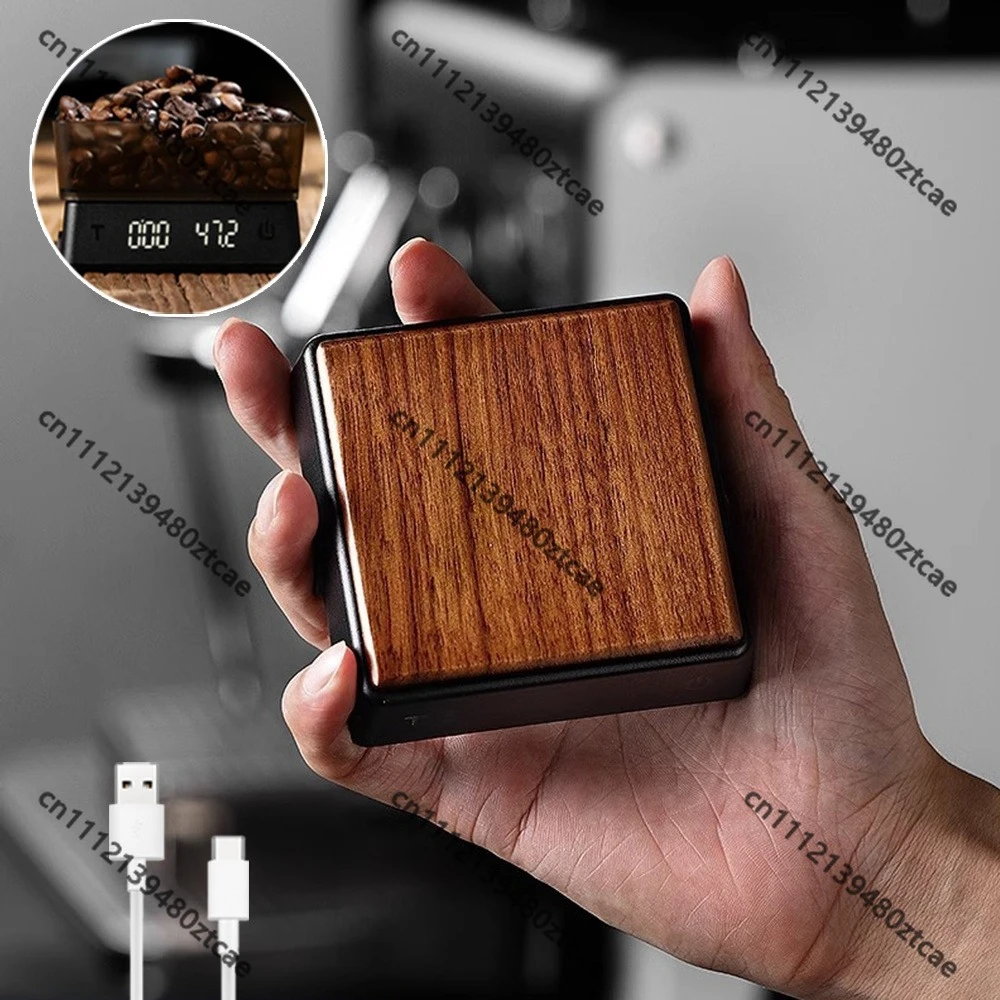 Digital Coffee Scale High Precision Rechargeable Mini Scale Coffee Bean Weighing Professional Barista Accessories Easy Carry