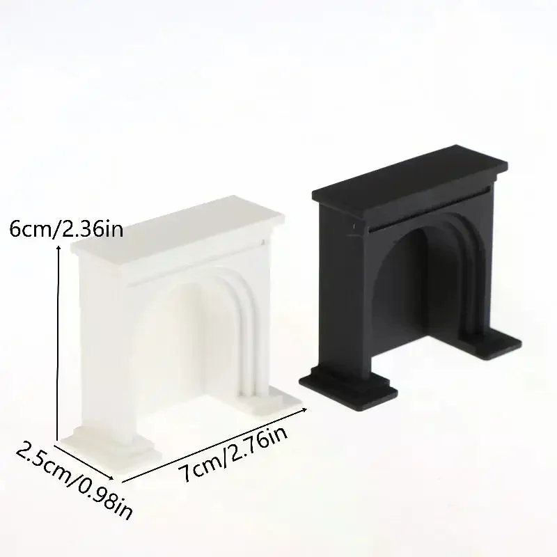 1/12 Dollhouse Mini Fireplace Model Christmas Scene Furniture Model Accessories For Doll House Decor Kids Pretend Play Toys Gift