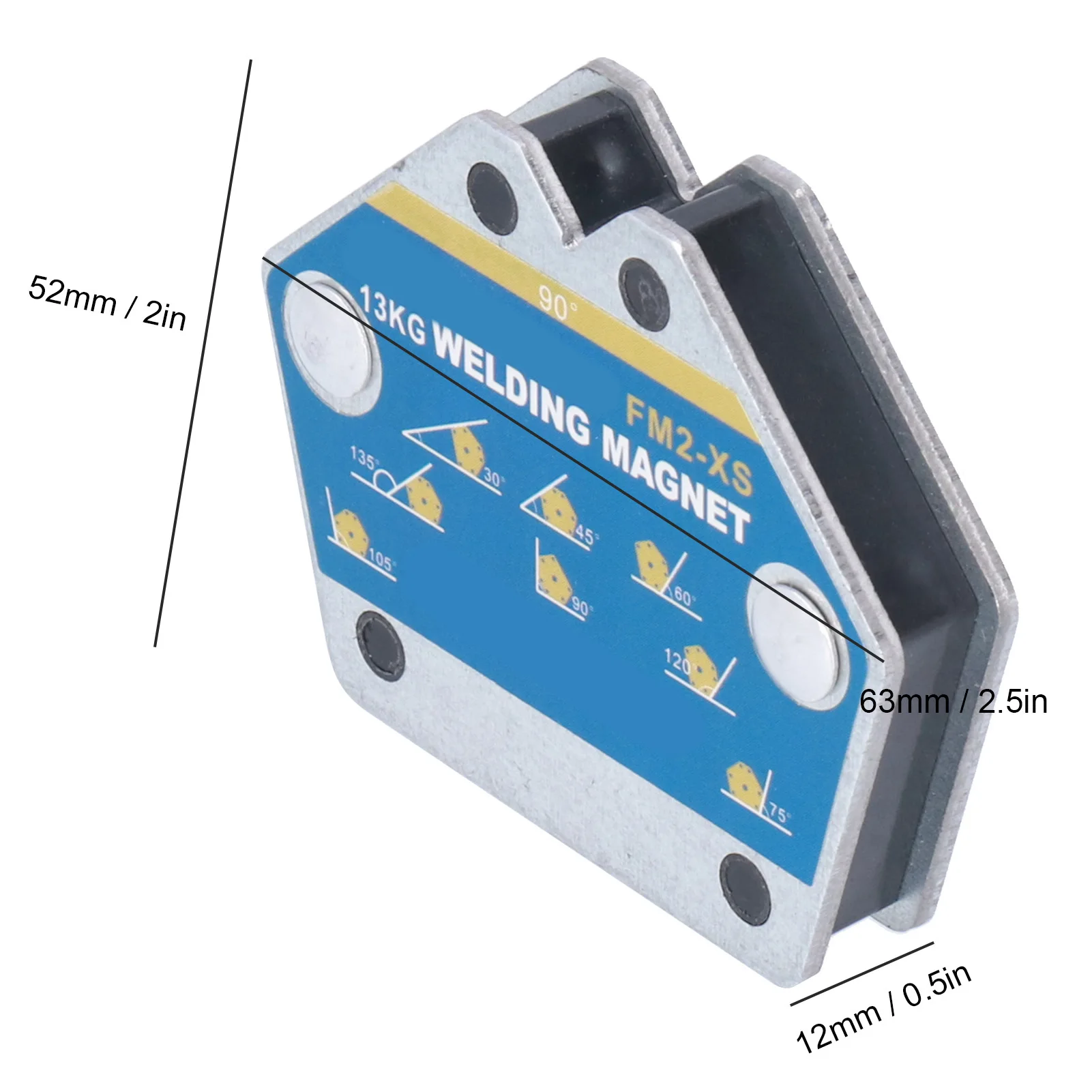 4 szt. Magnetyczny pozycjoner spawalniczy Magnesy spawalnicze Uchwyt wielokątny do mocowania Kwadratowy uchwyt żelazny Narzędzia 30 ° -105 °   13KG
