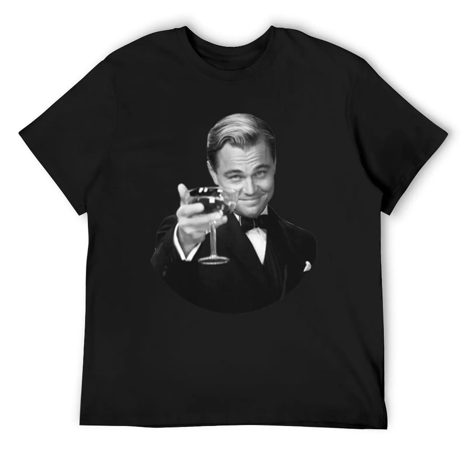 The Great Gatsby Jay Gatsby Leonardo DiCaprio meme bw T-Shirt for a boy essential t shirt plus sizes mens big and tall t shirts