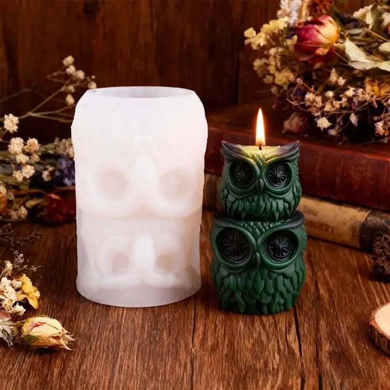 K43D سيليكون قوالب صنع الشموع، طبقة البومة الايبوكسي الراتنج قالب الصب الروائح شمعة الصابون صنع المنزل الفن الحرفية الديكورات