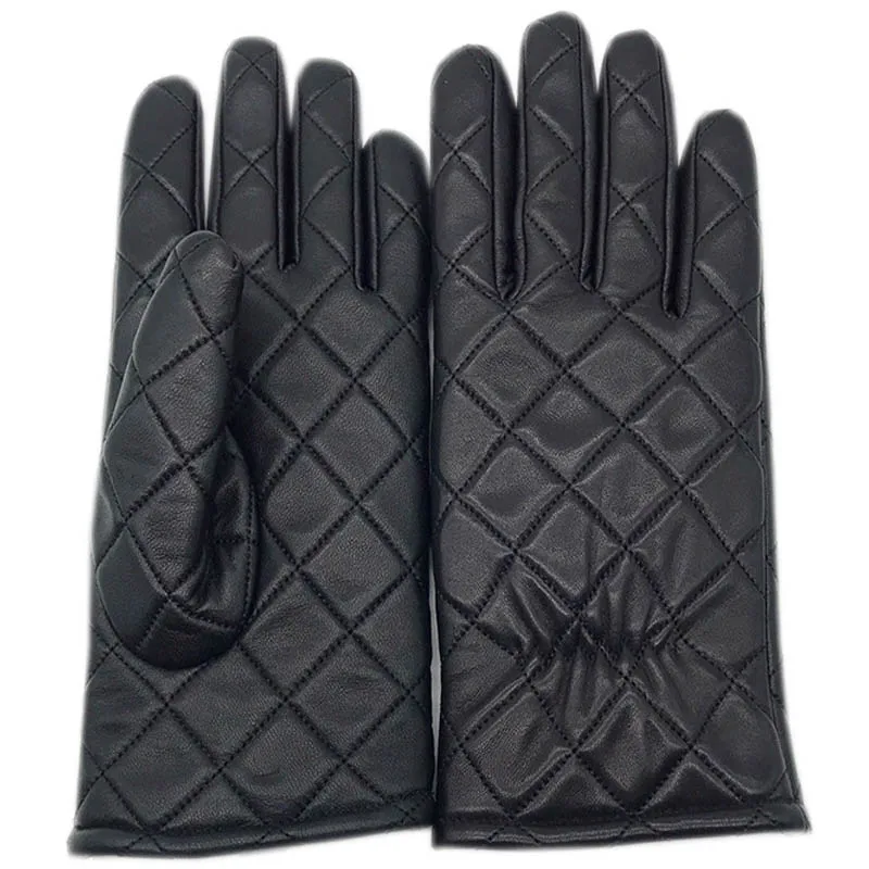 Winter Men\'s Sheepskin Gloves Men\'s Wrist Gloves Fashion New Genuine Sheepskin Gloves Wool Lining Sewing Machine Driving Warm Sl