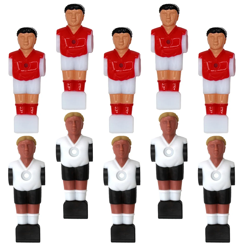 

10 Pcs Foosball Player White Figures Plastic Football Action Toys Mini Soccer Statue