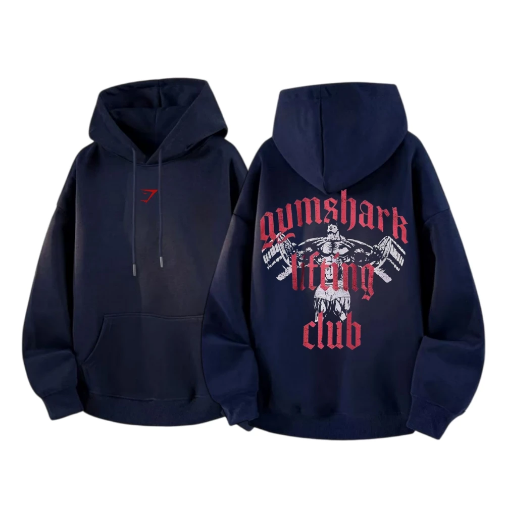 GYMSHARK Strength Training Cotton Hoodie, Weightlifting Dumbbells GYMSHARK Fitness Hoodie Coat