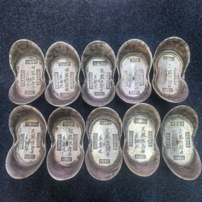 Tang, Song Yuan Ming Qing Dynasties 2.5kg Silver Ingot Ornament