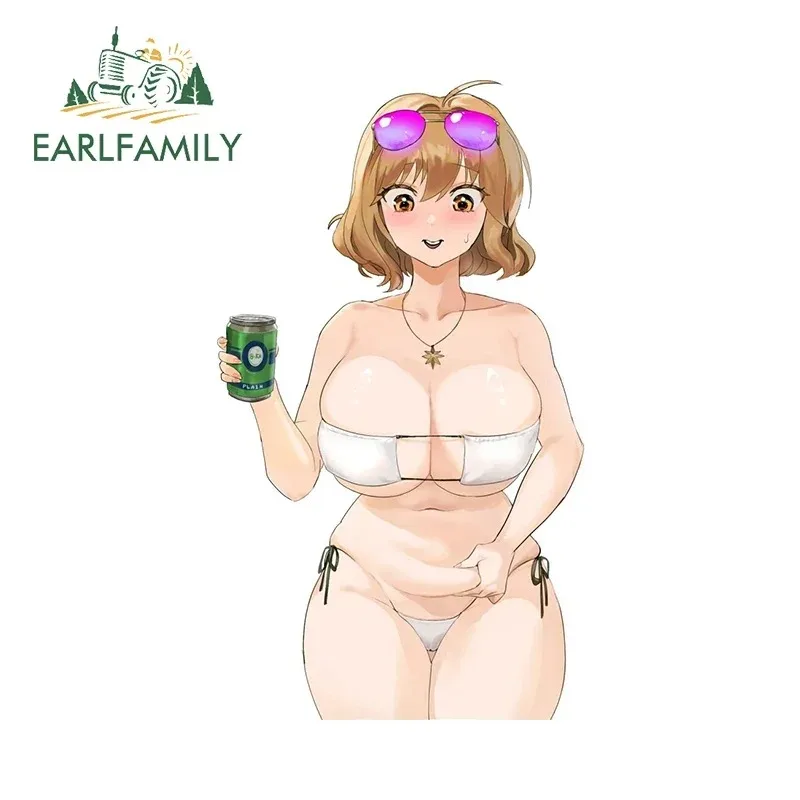 EARLFAMILY 13cm x 7.7cm Wendy Bikini Car Stickers Big Chest Boobs Hentai Breasts Waifu Personality Accessories Waterproof Decals
