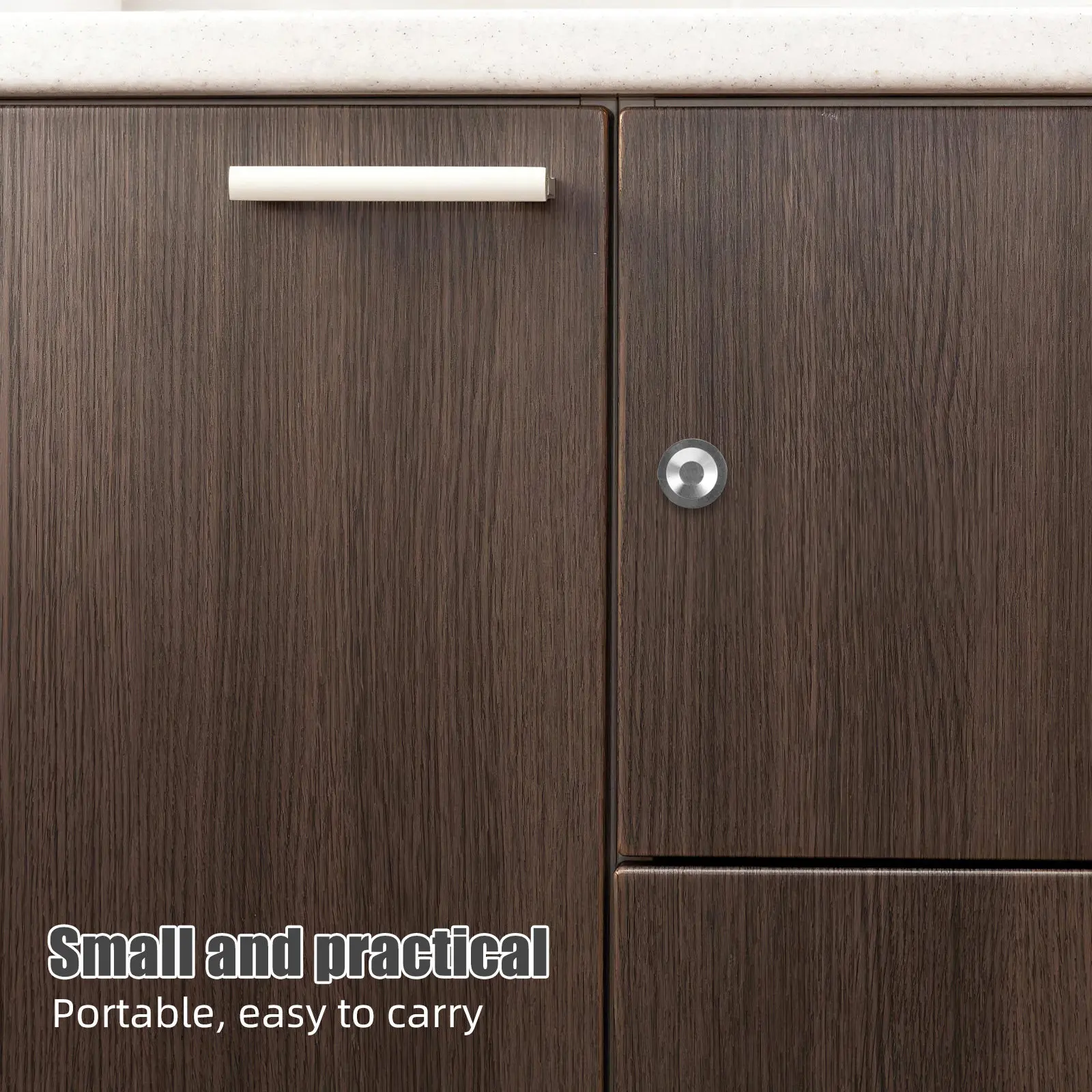 8Pcs European Style Cabinet Pull Handles Self Adhesive No Punching Round Door Knobs Quiet Dummy Door Handles for Kitchen Closet