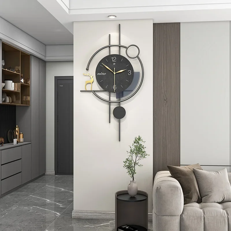 Artistic Living Room Wall Clock Modern Light Luxury High-end Home Restaurant Decoration Creative Silent Wall Clock