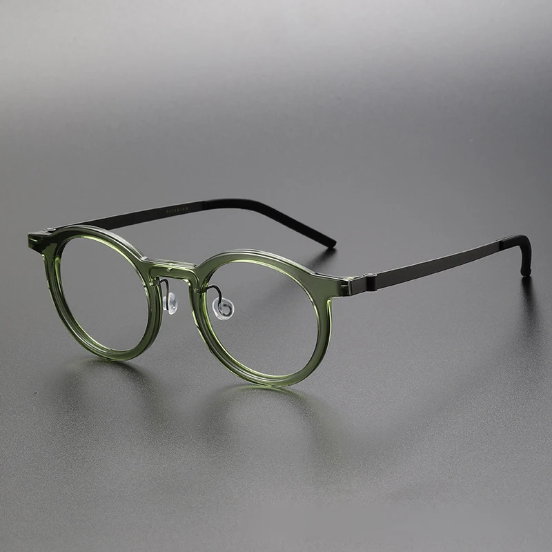 

Denmark Small Round Glasses Frame Men Women Acetate Titanium Light Weight Optical Eyeglasses Brand Design Myopia Eyewear 1846