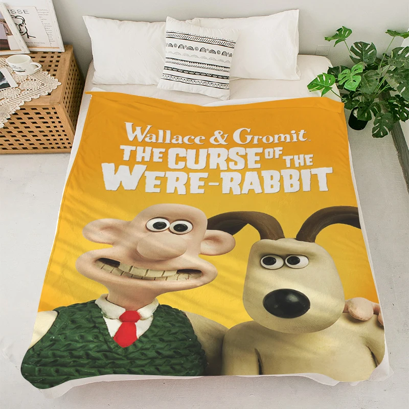 Camping Blanket S-Wallace Gromits Anime Blankets for Winter King Size Blanket Microfiber Bedding Warm Knee Custom Nap Blanket