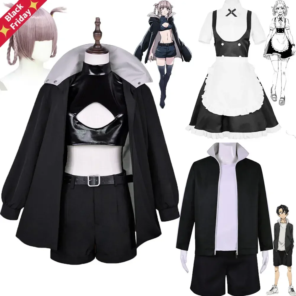 

Call of The Night Cosplay Nanakusa Nazuna Maid Dress Yamori Kou Costume Wig Jacket Yofukashi No Uta