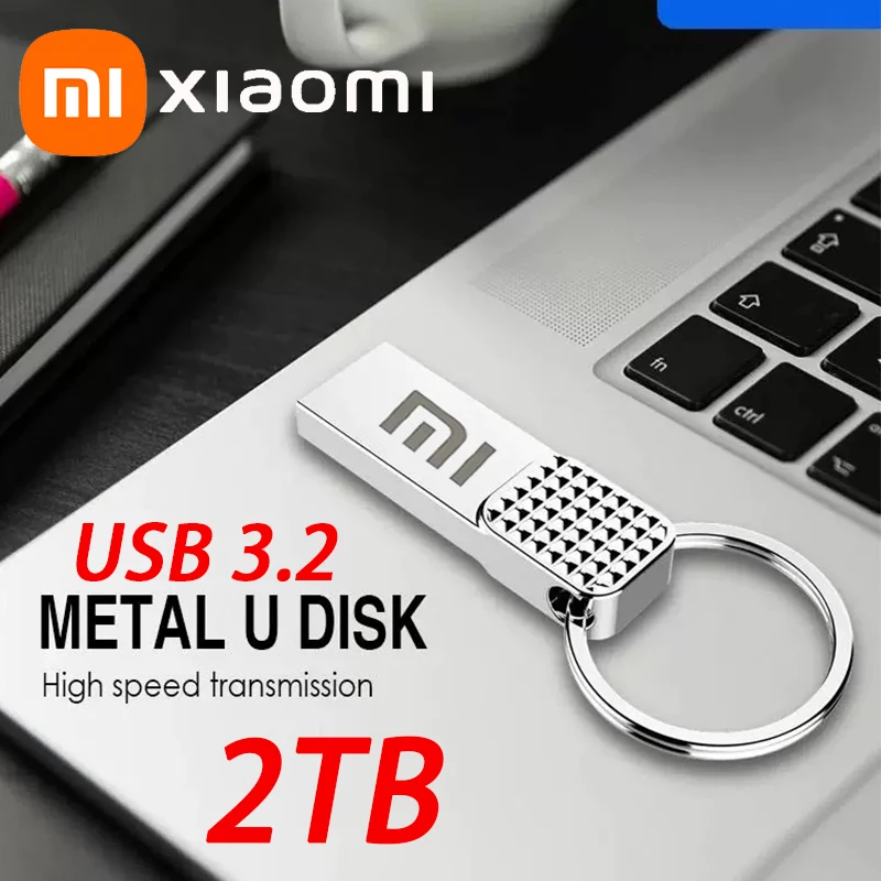 

Xiaomi 2TB 1TB флэш-накопитель USB 3.2 высокоскоростной металлический водонепроницаемый USB-накопитель типа C для компьютерных устройств памяти