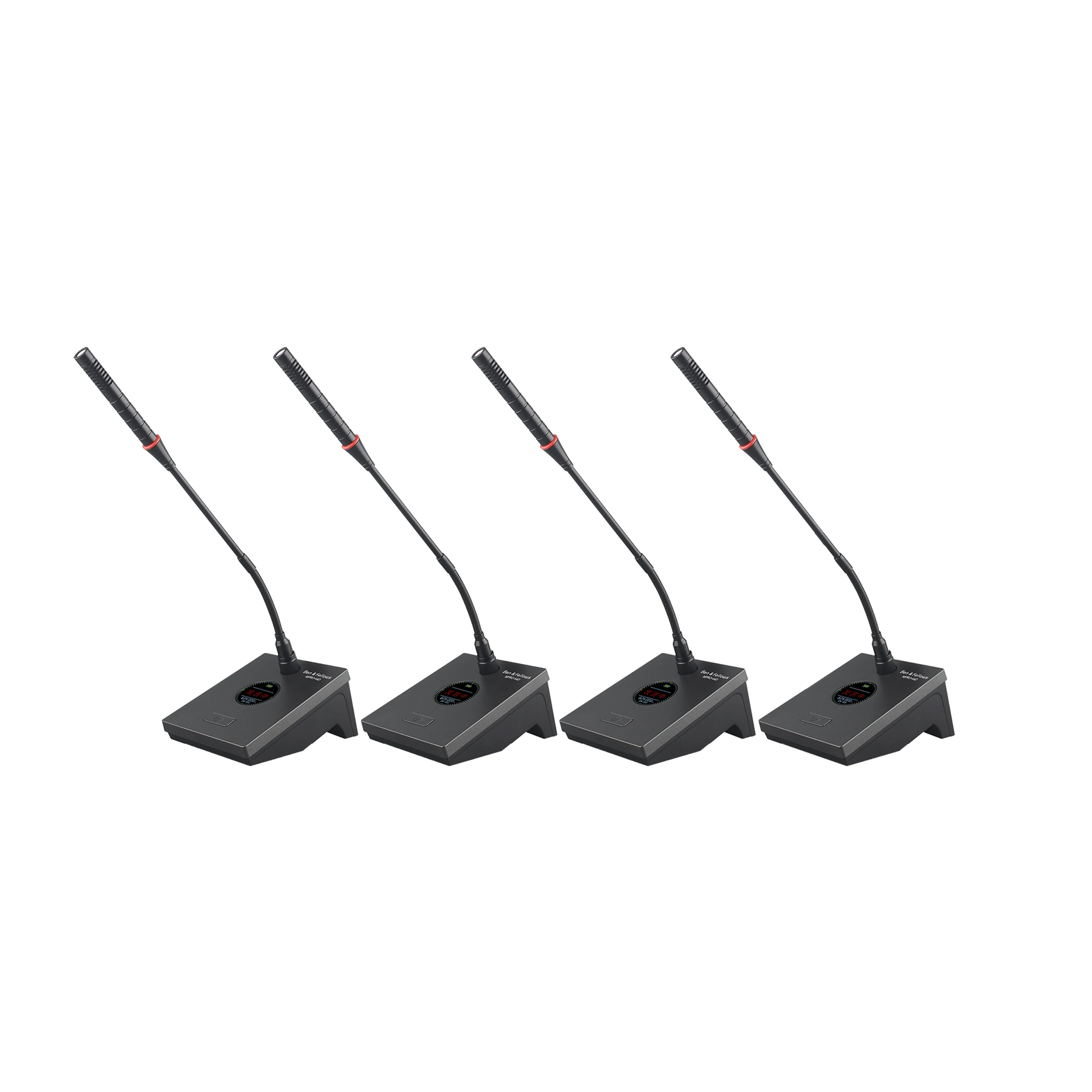 

T Professional Conference System 4 Channel Wireless Karaoke Microphone For Party Speech Ktv Church