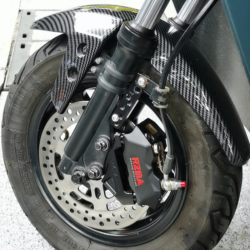 RZMA motorcycle modified brake caliper 4P piston CNC anodized 3D textured aluminum alloy(​Installation lock point: 82mm)Bat shap