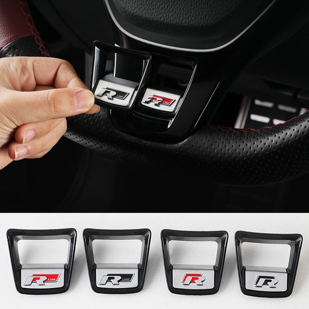 �y�Z�[�����zNew Car Steering Wheel Logo Emblem Sticker Decals for Volkswagen VW Jetta Touran POLO Golf MK4 MK5 MK7 Tiguan Passat TSI TDI