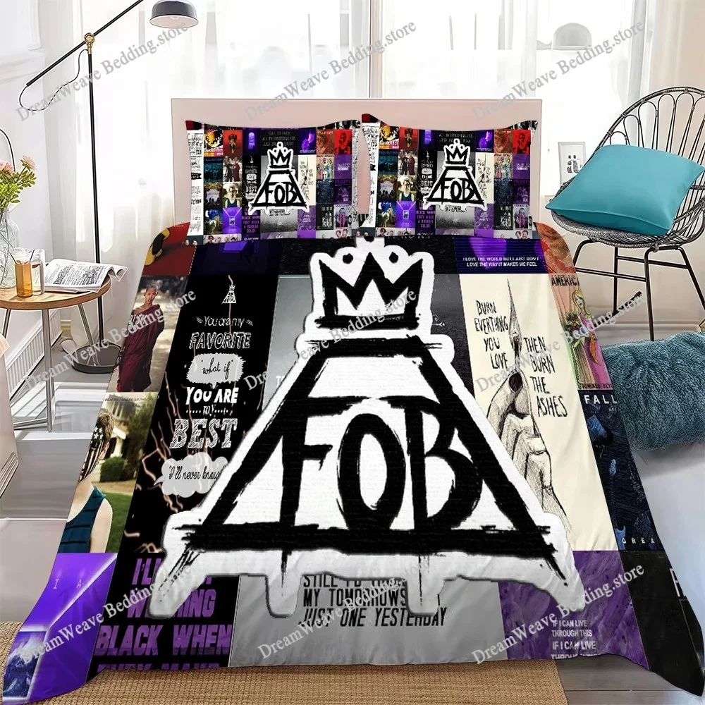 

F-Fall Out Boy Duvet Cover Set Home Style Bedding Soft Laundry Cotton Bed Student Dormitory Gift