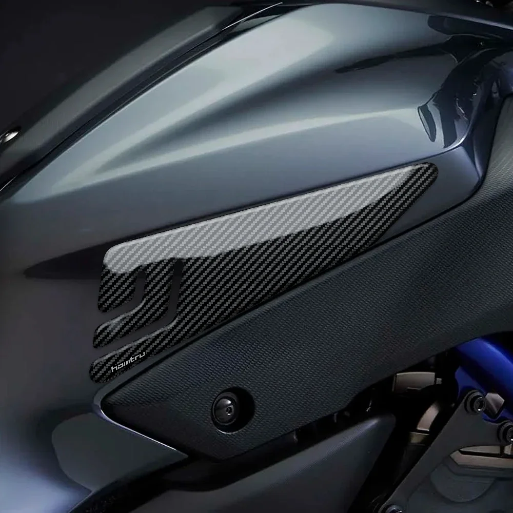 

Motorcycle Carbon Side Tank Pad Protection Grip for Yamaha MT-07 2014-2017