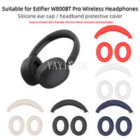 Suitable for Edifier W800BT Pro Wireless Headphones Ear muffs / zipper headband silicone protective cover Soft and skin friendly