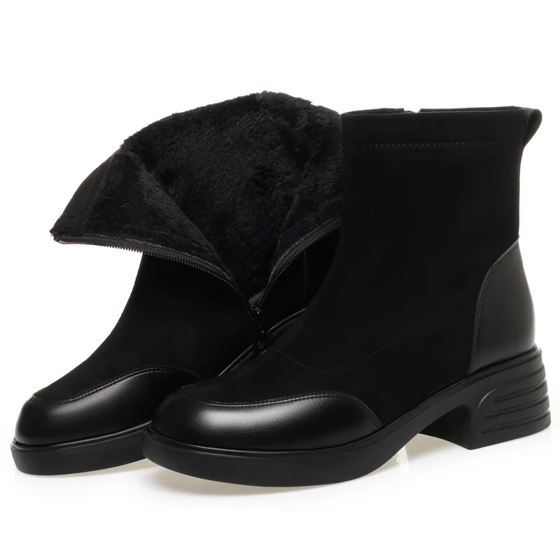 

AIYUQI Women's Winter Boots New 2025 Fashion Warm Ankle Boots For Women Non-slip Large Size Fashiona Women's Short Boots