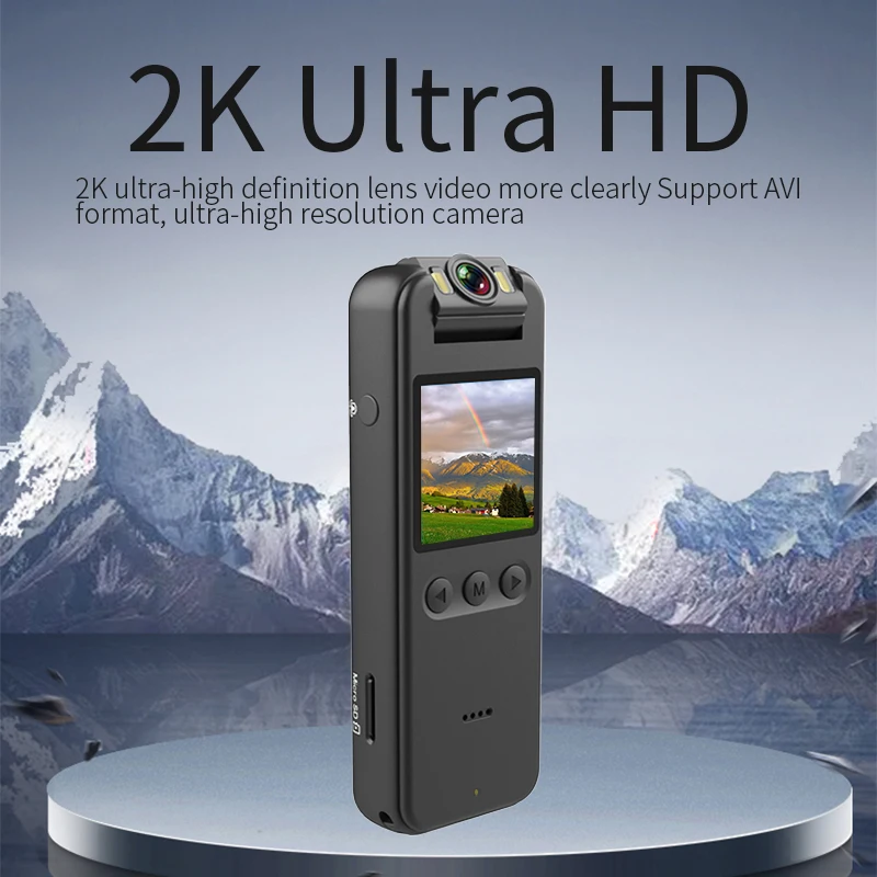 2K high-definition law enforcement recorder, outdoor portable camera with WiFi hotspot, driving recorder, mini sports DV camera