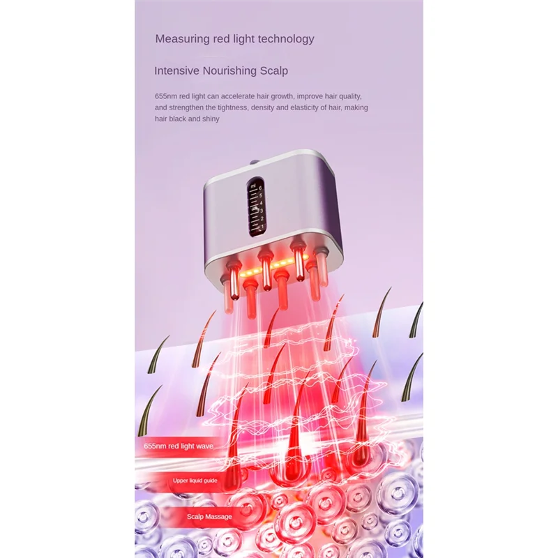 

LITE-Hair Oil Applicator Electric Hair Massager Brush For Hair Treatment Growth Medicine Fluid Essential Oil -A