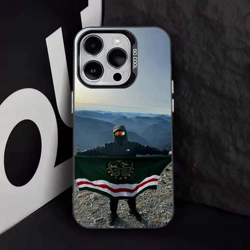 ChechenS Coat of Arms Flag Phone Case For iPhone 17,16,15,14,13,12,11,Pro,Max,Plus,E,Air,Mini Black Tpu Cover