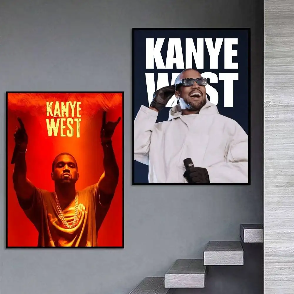 Ye Rapper K-Kanye B-BULLY  Poster Self-adhesive Art Waterproof Paper Sticker Coffee House Bar Room Wall Decor