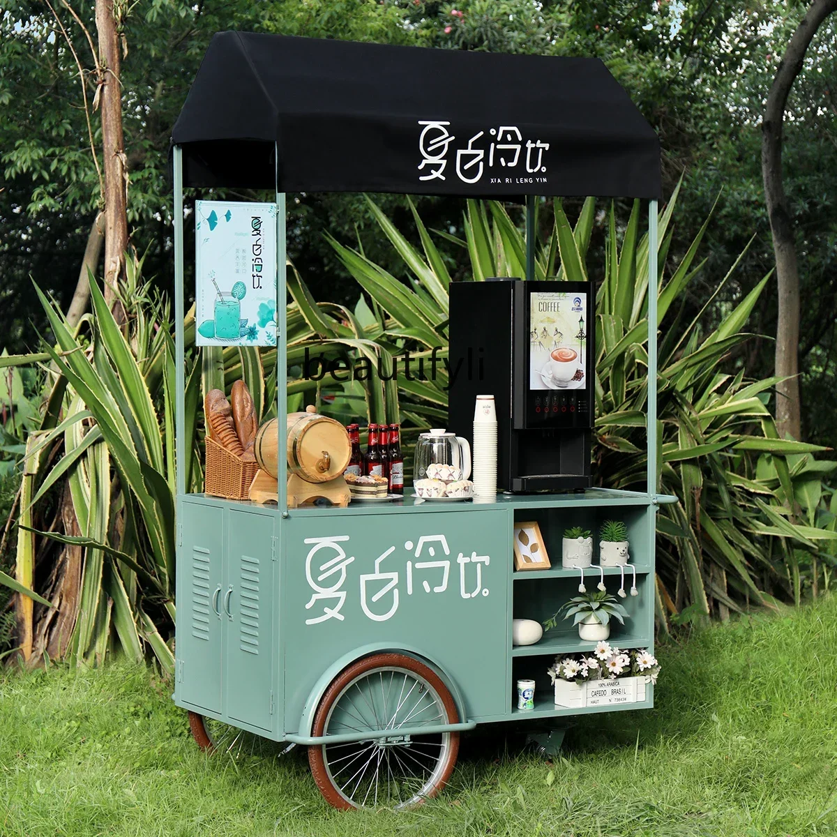 

YH5 Movable float stall creative mobile food truck night market stall truck snack truck