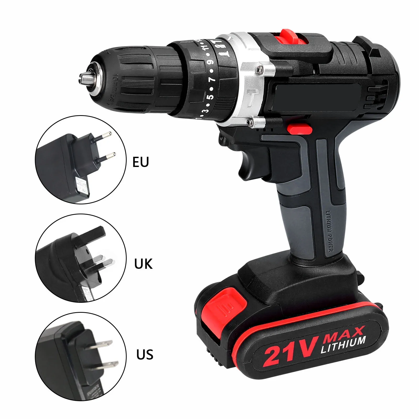 Imagem -05 - Multifuctional Broca Elétrica Mini Chave de Fenda Maneiras Rotação Ajuste 25 Engrenagens de Torques Ajustável Furadeira Elétrica Faça Você Mesmo Kits