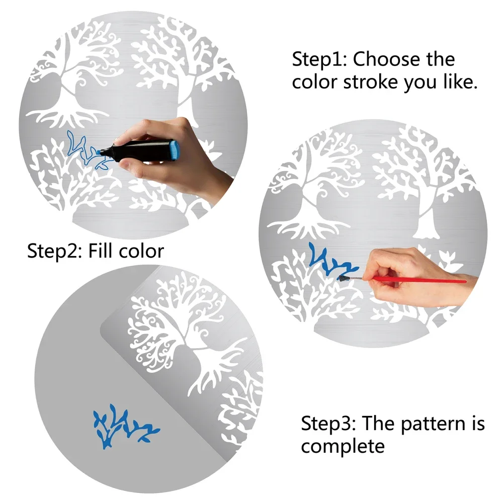 Drzewo życia szablon metalowy liście szablony malowanie liści wielokrotnego użytku szablony dziennik narzędzie do malowania na pirografii spalania