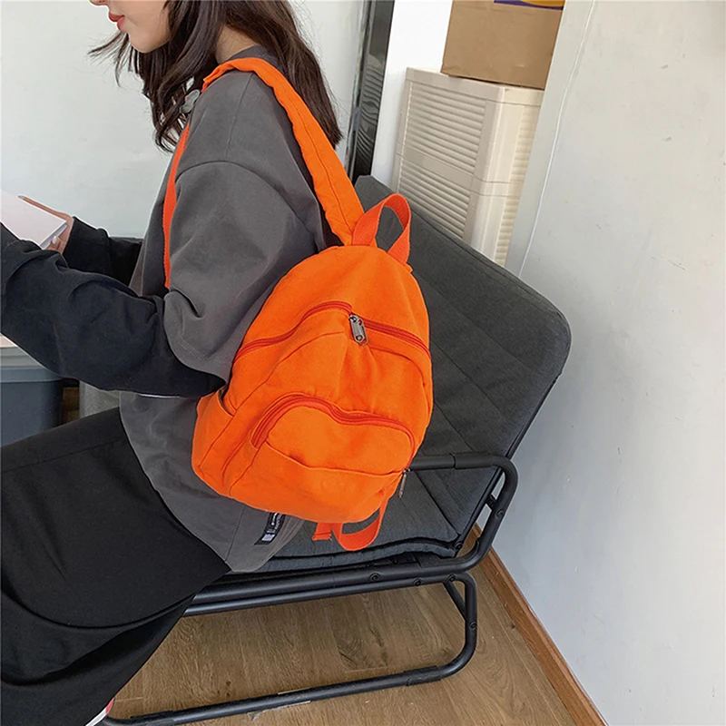 Canvas Women Small Backpack Vintage Feminina School Mini Backpack Women Bagpack Female Solid Girl Mochilas маленький рюкзак NEW