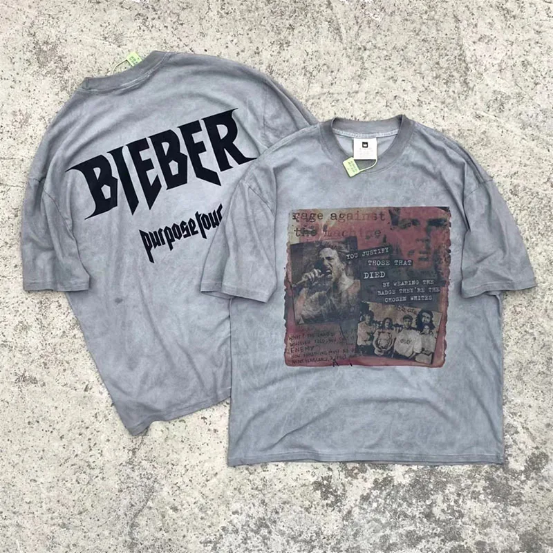 

Мужская футболка Purpose Tour Distred High Street ort Sve RAGE против Лос-Анджелес Битва - любимый бренд Youth S...