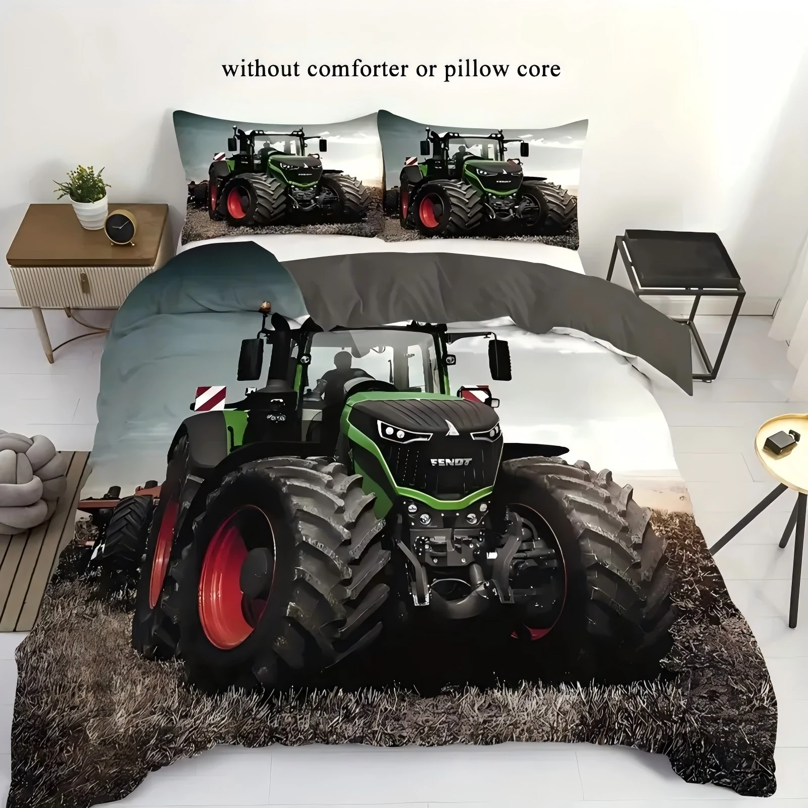 

Cool Large car design 3D Printed Quilt cover Fashion tractor photography style Bedding Set Home Textiles Duvet Cover Pillowcase
