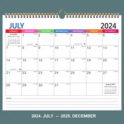 1Set Wall Calendar 2024-2025 - 18 Month to View Wall Planner Calendar From July.2024 - Dec.2025