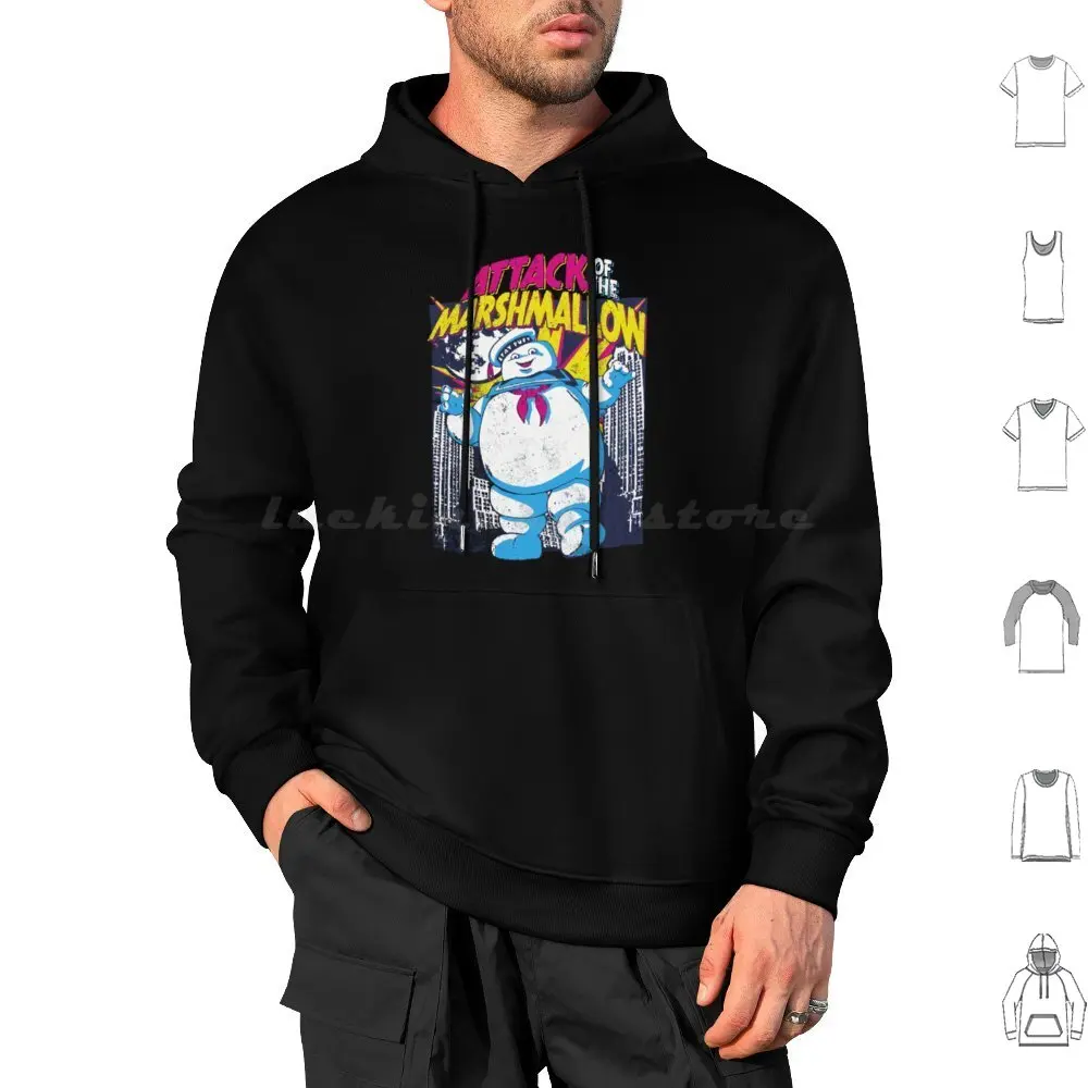 Attack Of The Marshmallow-Ghostbusters Hoodie cotton Long Sleeve Ghost Ghostbusters Ghostbuster Marshmallow Gozer Stay Puft