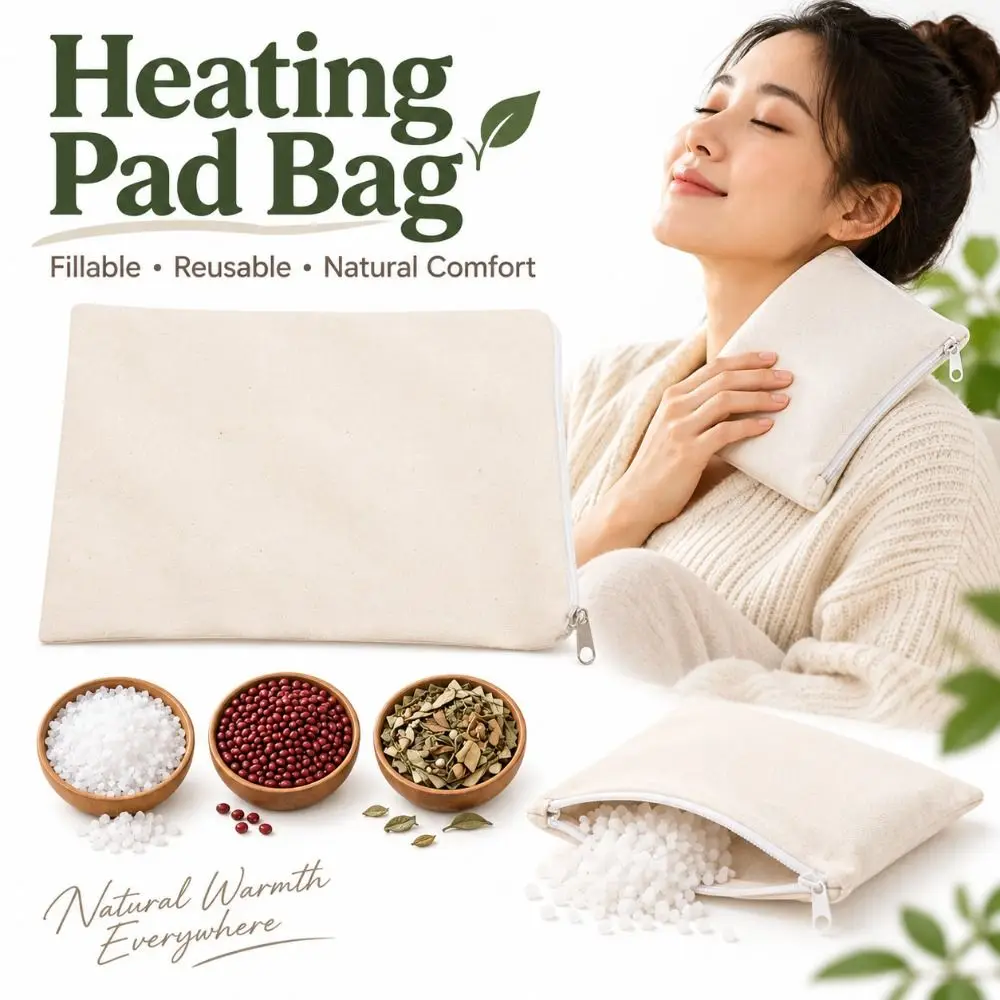 New Cotton Heating Pad Bag Thickened Fabric Zipper Closure Warming Pouch Portable Reusable Heat Pack Bag Home Warming Use